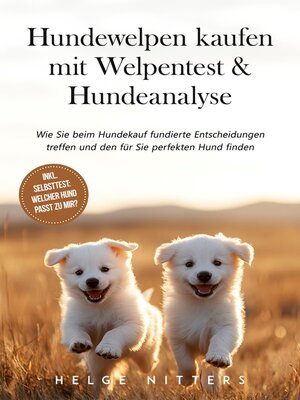 cover image of Hundewelpen kaufen mit Welpentest & Hundeanalyse
